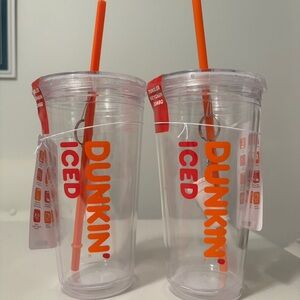 2025 Dunkin Donuts Iced Coffee 24oz Tumbler & Keychain Set NWT